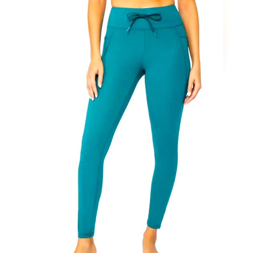 Yogalicious Lux Inversion Power High Rise Side Pockets Full Length Leggings